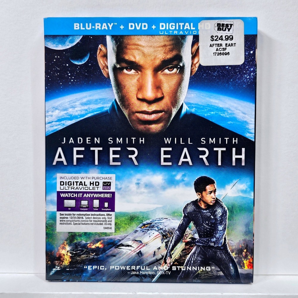 After Earth Blu-ray DVD Will Smith Jaden Smith Sci-Fi Action‎ Movie Sony Combo